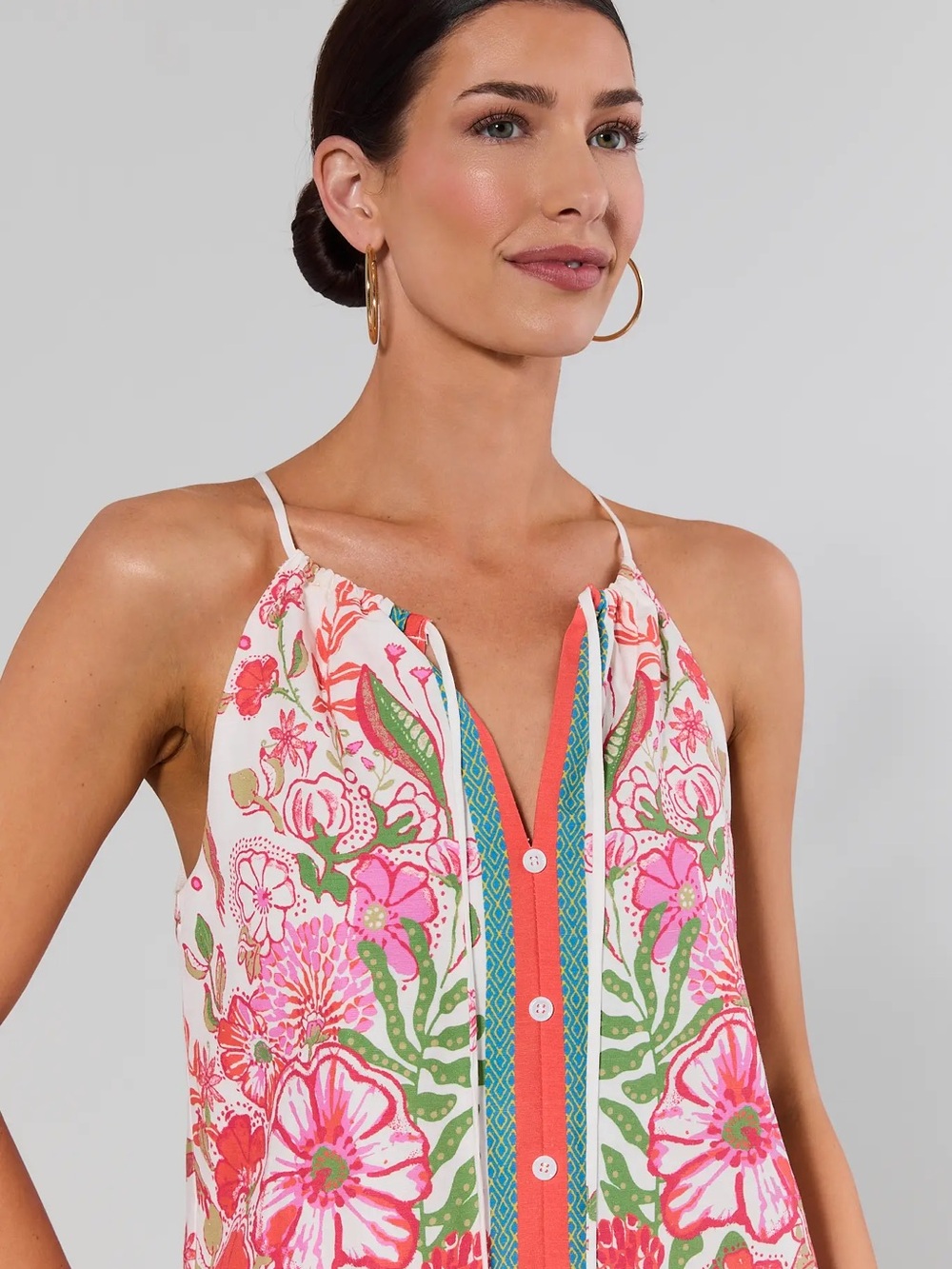 Skies Are Blue Adair Pink Floral Print Top - Picture 2 of 9